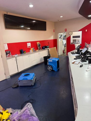 Moisture removal equipment in action Moisture removal equipment in action